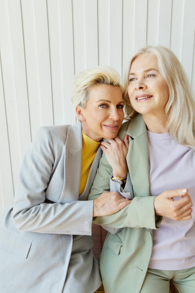 Close-Up Shot of Women with Blonde Hair